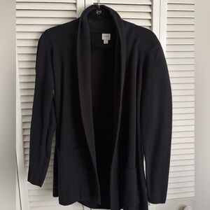 Jcrew Black Open-Front Cardigan Sweater